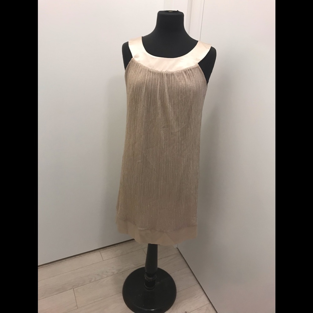 ❤️Golden sleeveless dress S